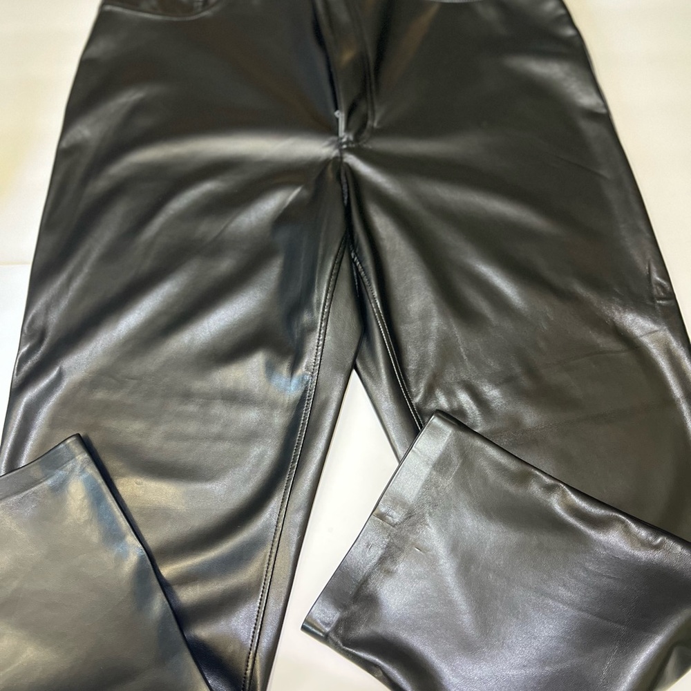 Joie Black Faux Leather Trousers